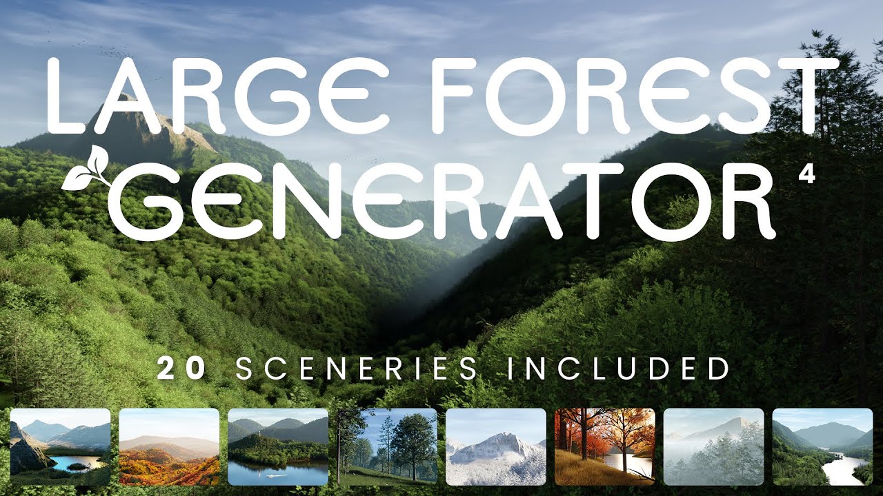 Large Forest Generator 4 - procedural Blender addon