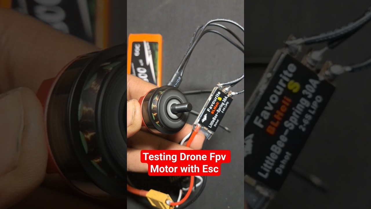 Fpv Motor 2300 kv testing Spinning with AM32 Brushless Esc 30A #fpvfreestyle #dronemotor #ytshorts