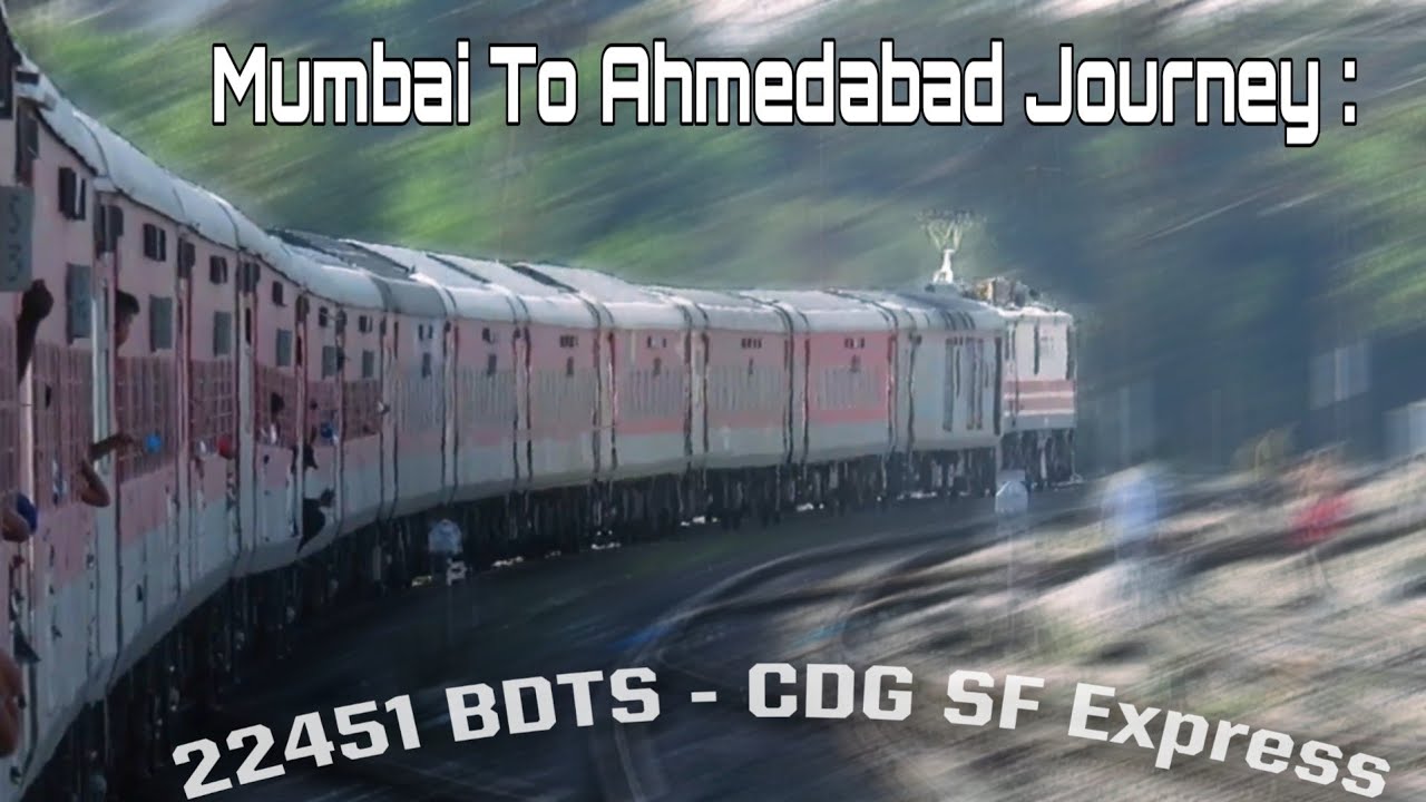Mumbai to Ahmedabad Journey In 22451 Bandra Terminus-Chandigarh Superfast Express With BRC WAP-5 !!!