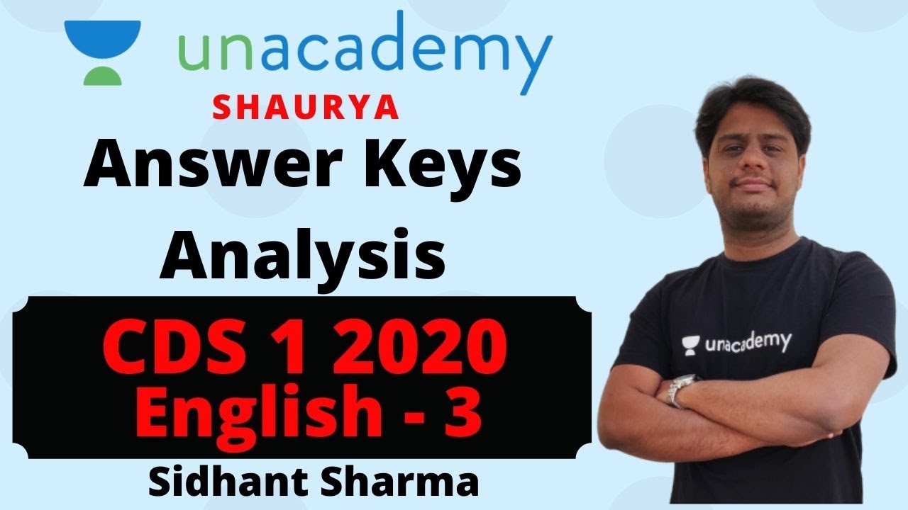 CDS 1 2020 English Answer Key | CDS 1 2020 English Answer Keys Analysis | CDS 1 2020 Answer Keys