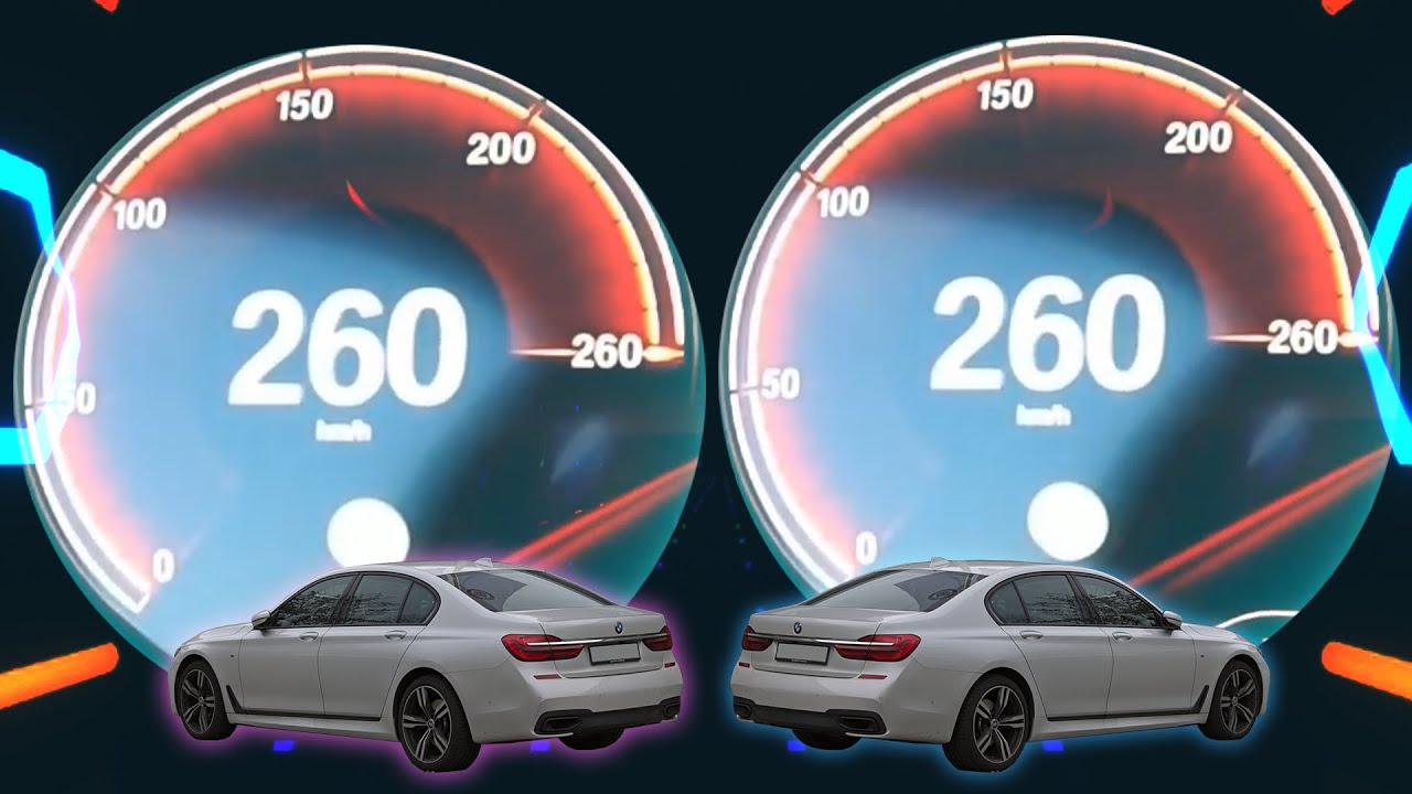 ACCELERATION BATTLE | BMW 750d G11 VS BMW 750i G11 | 0-250