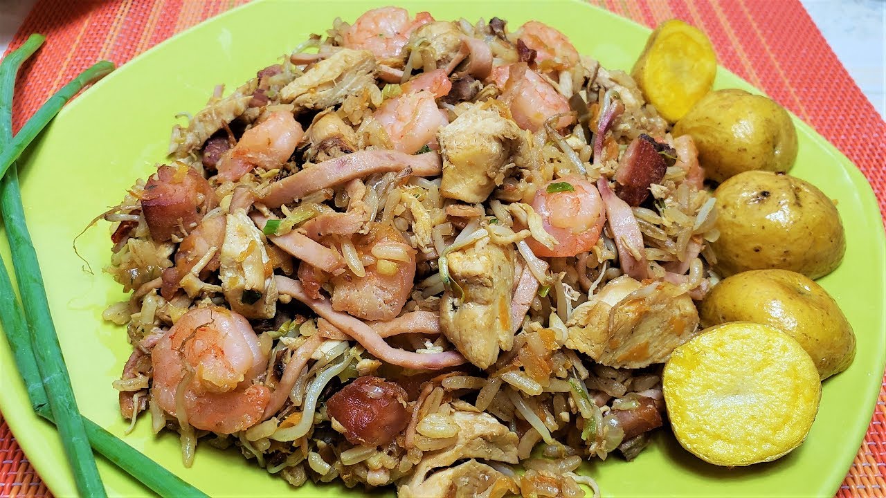 como hacer arroz chino casero con carnes y camarones - Arroz chino casero fácil de hacer