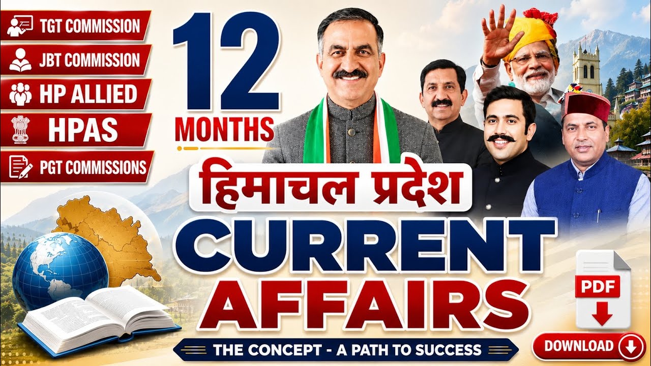 Complete One Year Himachal Pradesh Current Affairs for all HP Government Exams 2025-26 