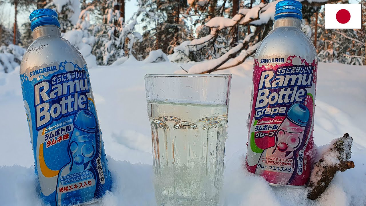 Sangaria Ramu Bottle Review (Japanese Ramune Soda) サンガリア ラムネ 株式会社日本サンガリアベバレッジカンパニー フィンランド人はソーダを飲みます