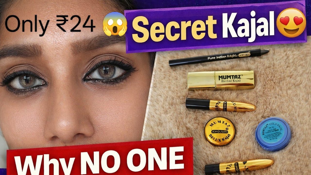 ₹24 Best Ayurvedic Kajal That Beats High-End Brands 😱| Smudge Proof, eye-safe & affordable! Video 1