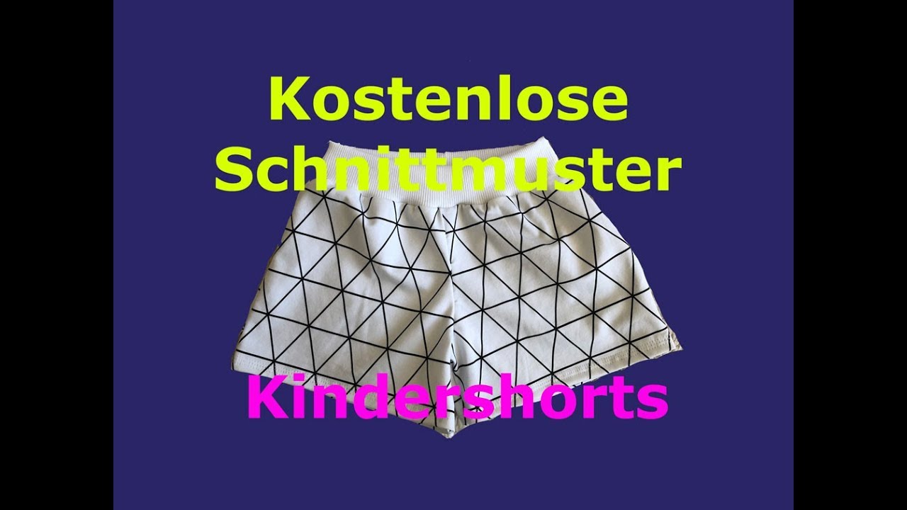 Kinder Shorts Schnittmuster GRATIS