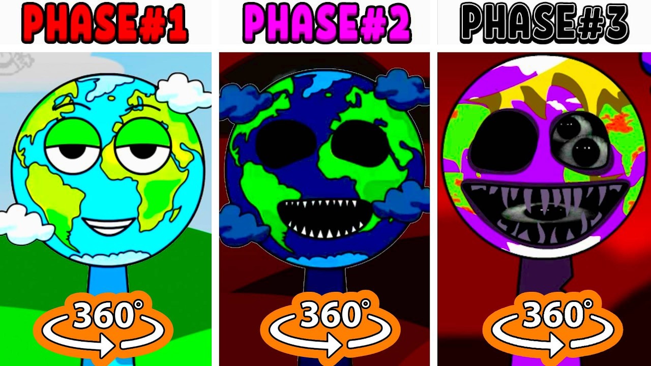 All Phases in New Incredibox Sprunki Oc of The Earth: From Phase 1 to Phase 3 360 VR! #34