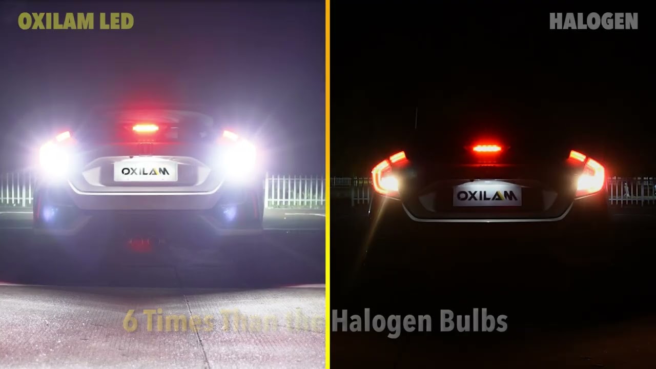 OXILAM 3156 / 3157 LED Bulbs with Projector | Super Bright 6500K White