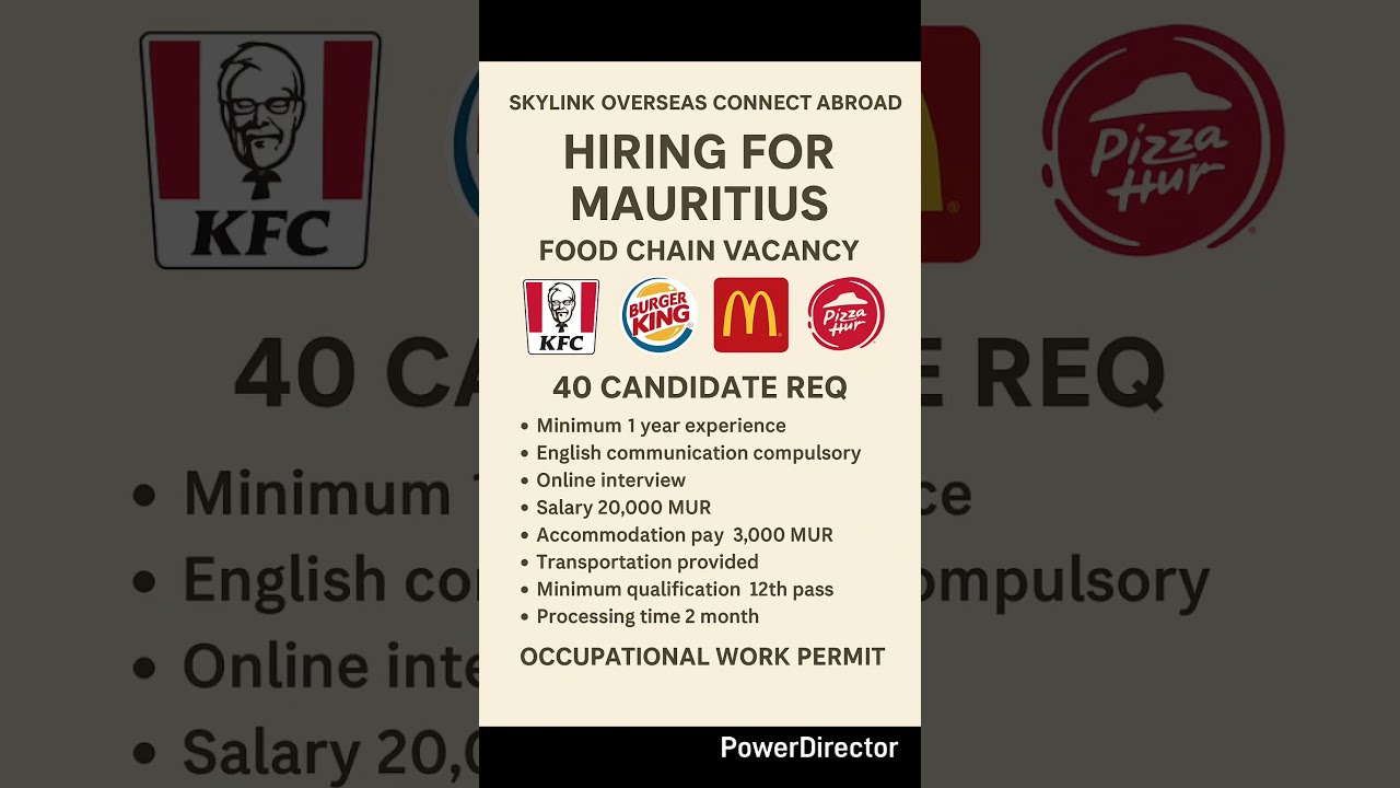 Mauritius Work Visa 2025 | Direct Company Hiring | Salary ₹40,000+