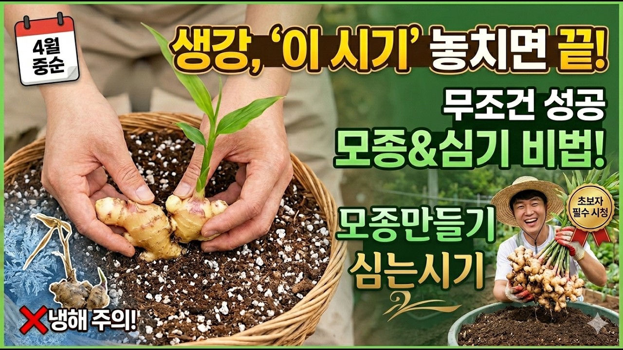 생강 재배 심는시기// 모종 만드는 시기와 심는 시기 만드는 방법