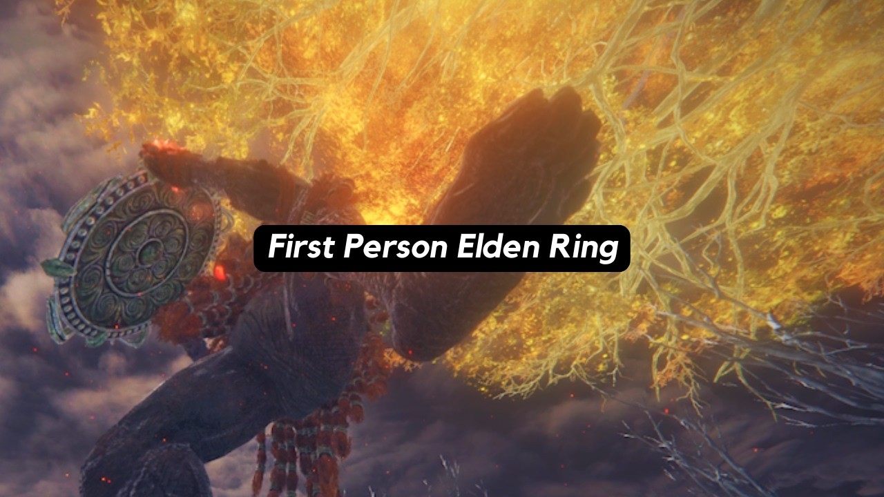 The Fire Giant is quite hard in first person (and without levelling up)