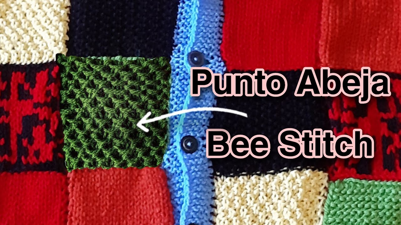 Punto de Abeja / Bee Stitch / Cuadros verdes