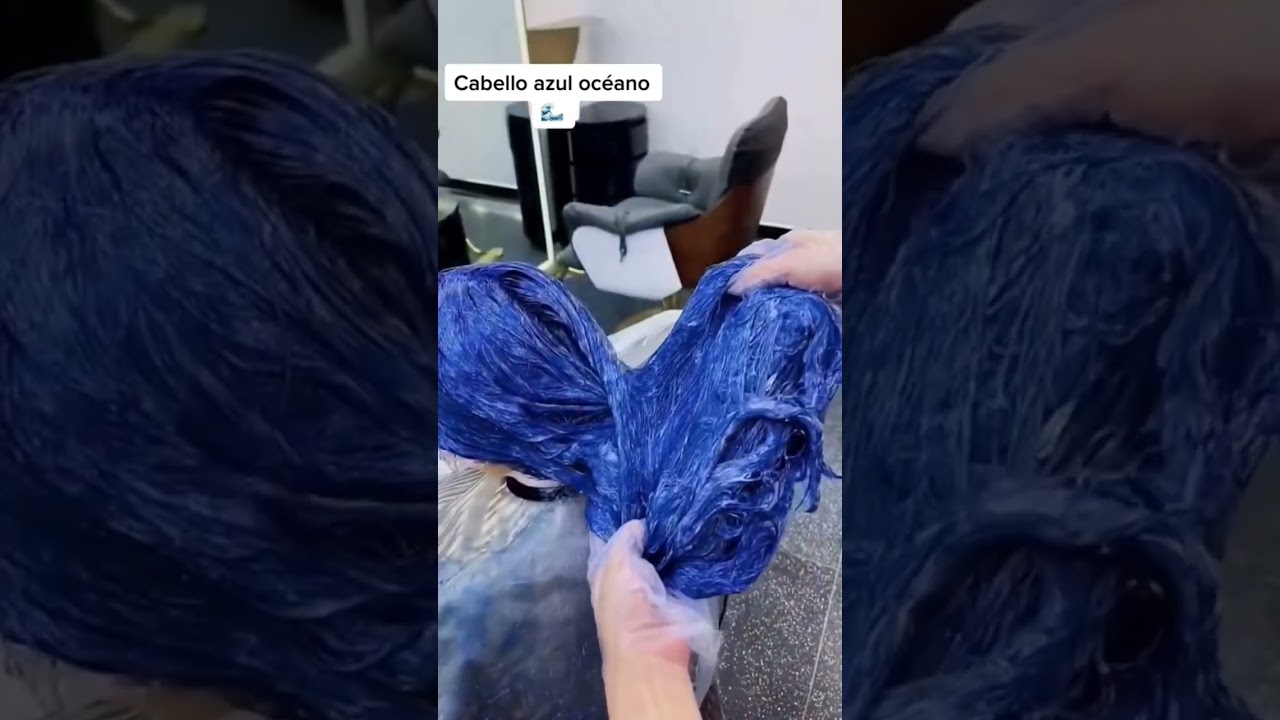 Cabello Azul Oc&eacute;ano 🌊 #cursoonline #hair #cabello #hairstyle #estilista #haircolor #colorimetria