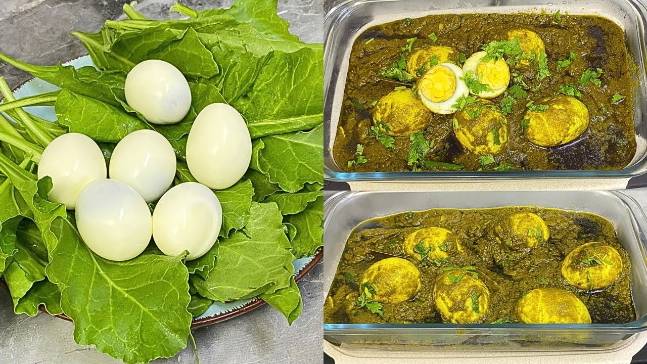 ডিম আর পালং শাক দিয়ে দারুণ আন্ডা পালক রেসিপি।Egg & Spinach Recipe Simple and Tasty |