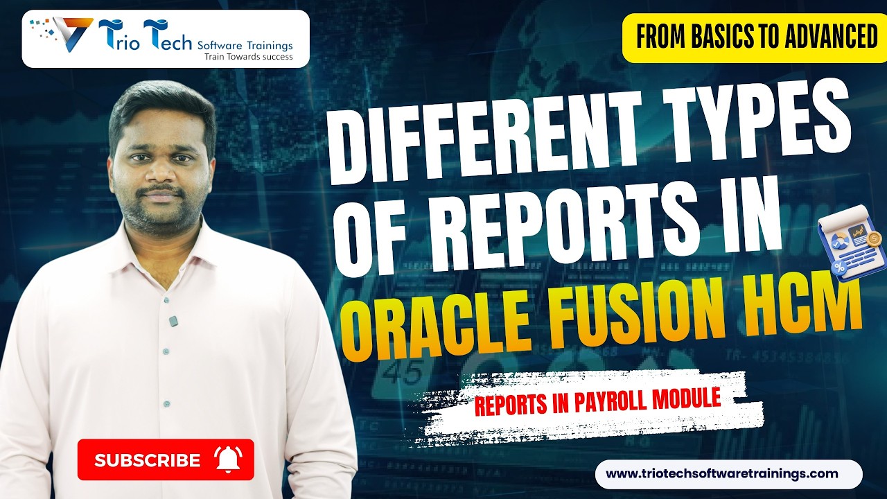 🔹 Oracle Fusion Cloud HCM Payroll Reports | Types of Payroll Reports (Pre Payroll & Post Payroll)
