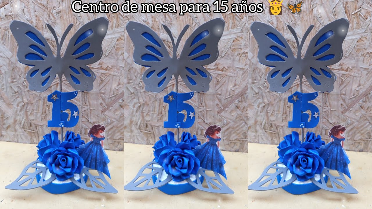 centro de mesa para 15 años fácil y económico #diy #video recuerdo para XV Años 🦋👸