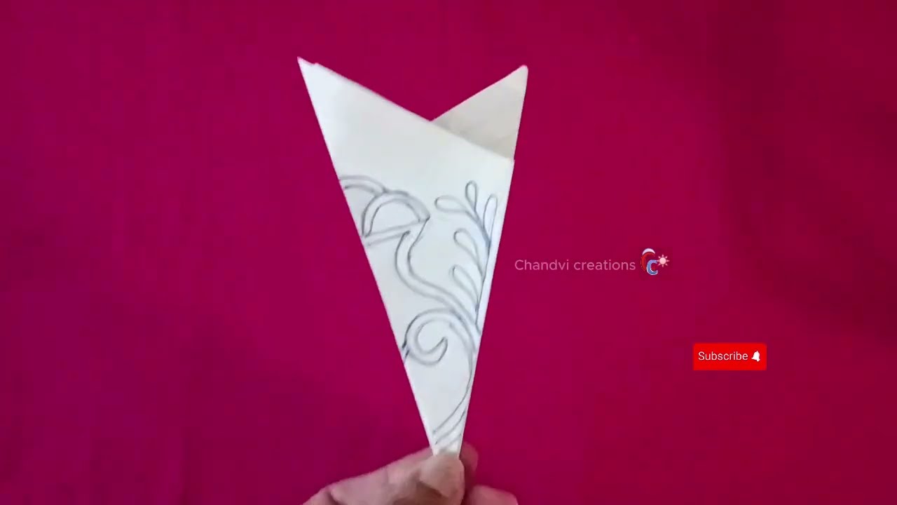 Paper cutting pot designs |rangoli paper design  | paper snowflake