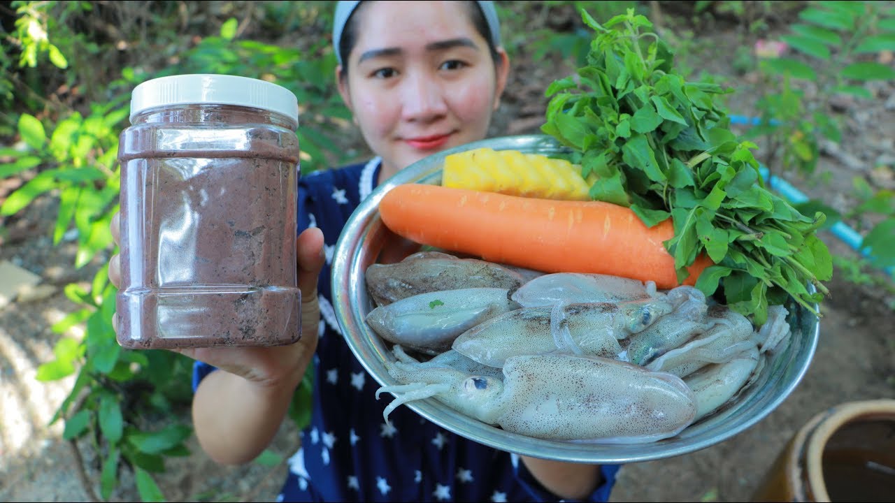 Yummy Cooked Rice Stir Fry Tiny Shrimp Past - Rice Cooking Tiny Shrimp Past - Cooking With Sros