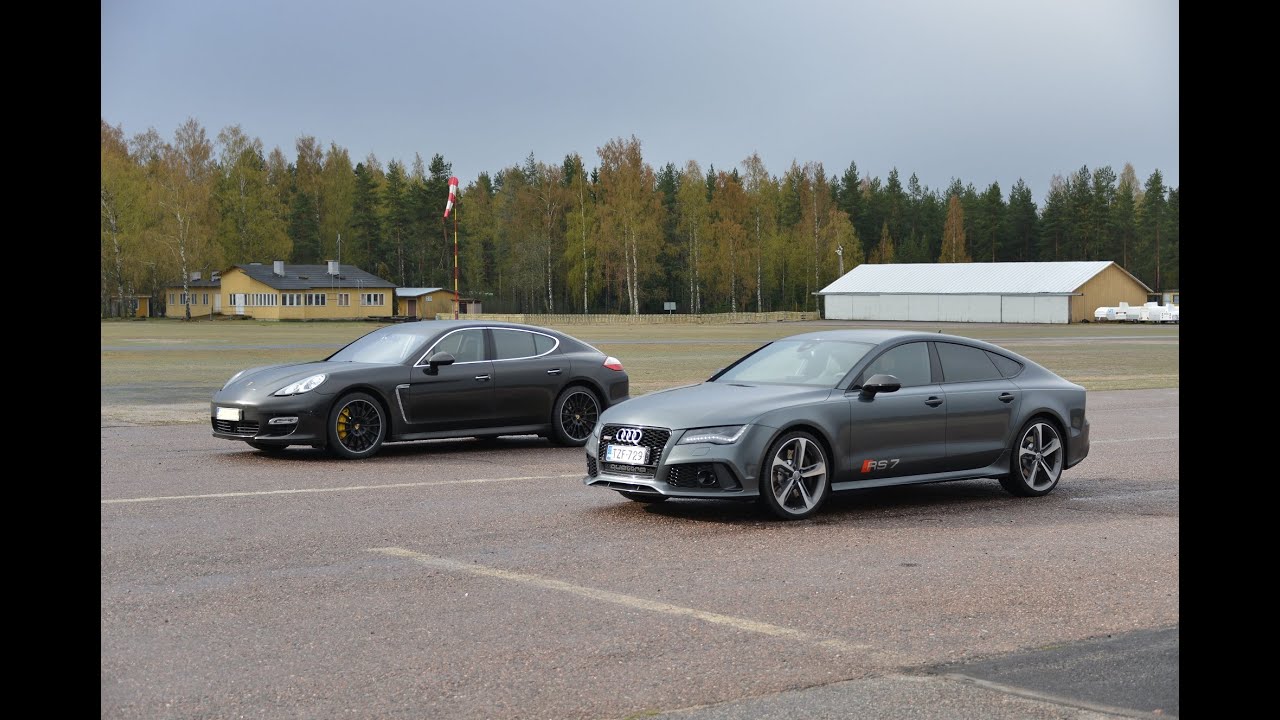 Audi RS7 560 hp vs Porsche Panamera Turbo S Powerkit 540 hp drag race