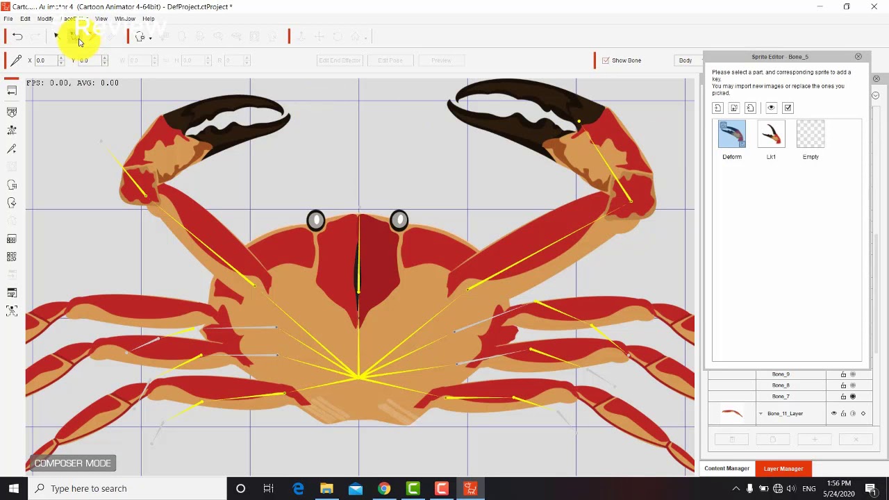 How to Create Character Crab in Cartoon Animator 4