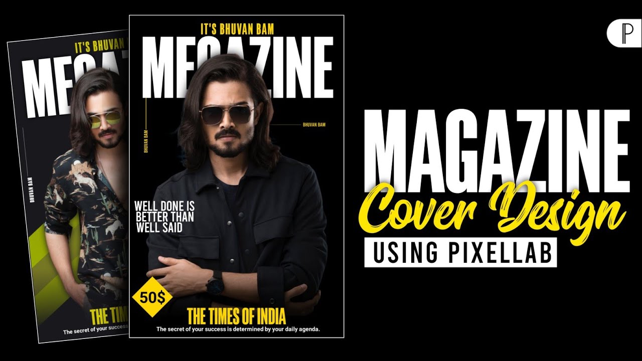 Pixellab Tutorial - Magazine Cover Page Design In Pixellab