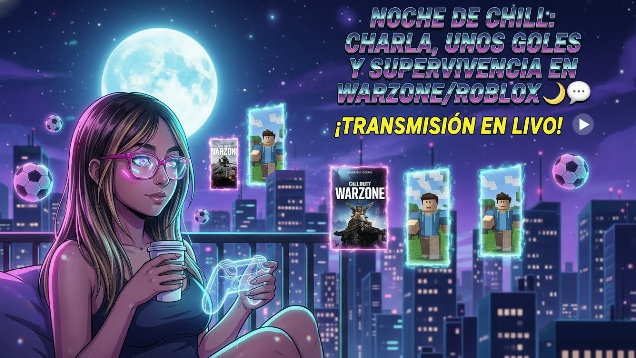 Noche de chill: Charla, unos goles y supervivencia en Warzone/Roblox 🌙💬