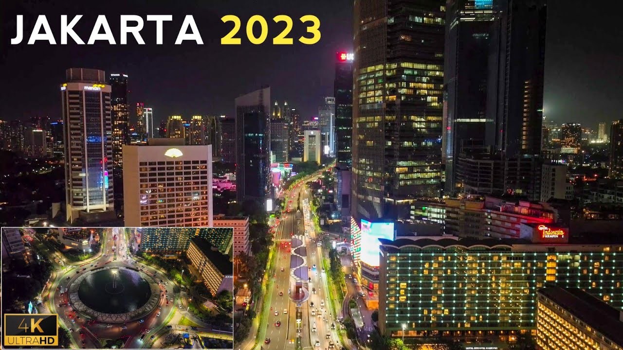 Drone Terbaru Kota Jakarta 2023 | Bundaran HI jalan MH. Thamrin | DJI Mavic 3 Classic Indonesia