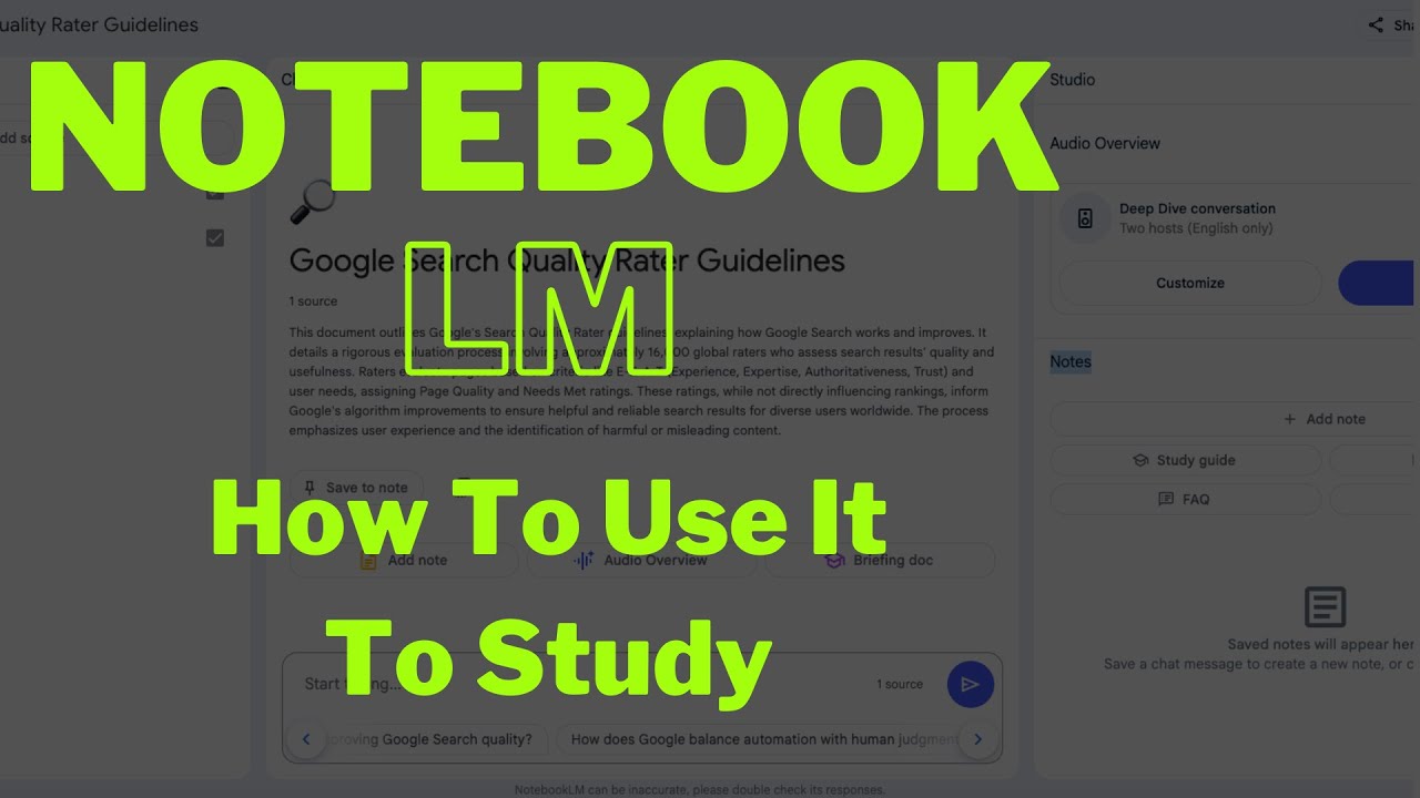 Как использовать Notebook LM для быстрого обучения и изучения