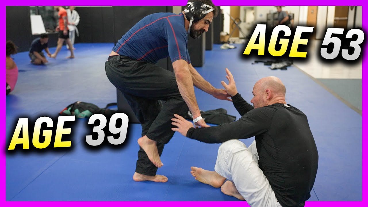 Older Jiu Jitsu Purple Belts Show How To Flow Roll
