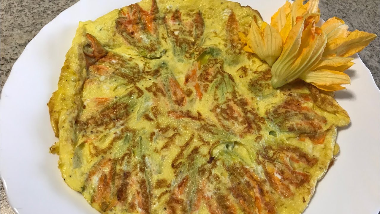 FRITTATA CON FIORI DI ZUCCA - RICETTA FACILE E VELOCE