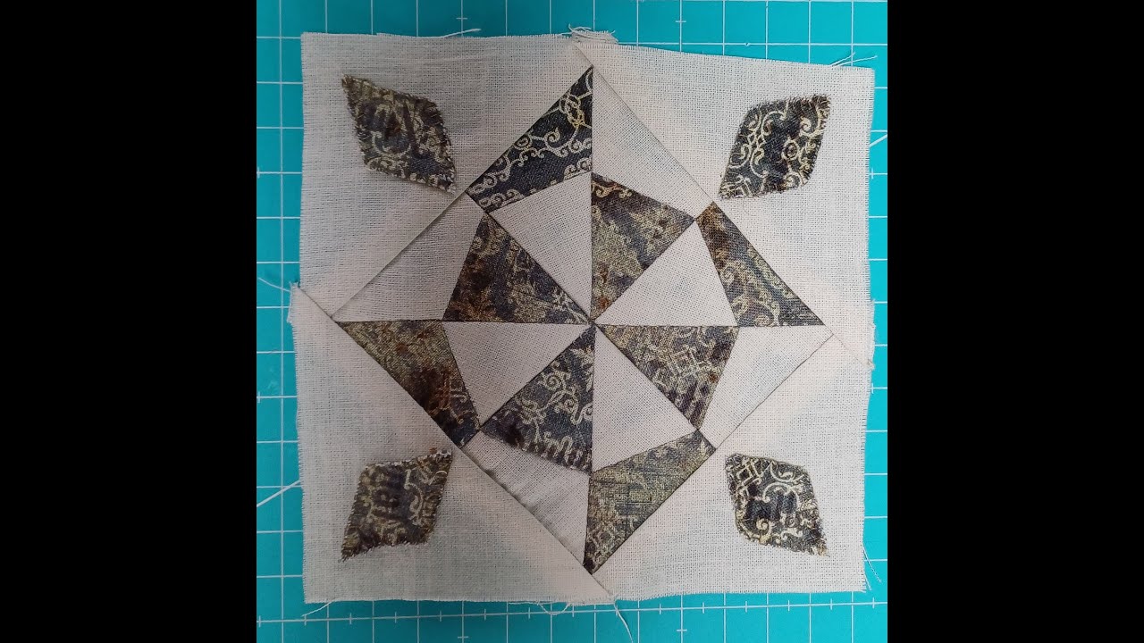 Vidéo 82 - Dear Jane en français -  Bloc F1 - Jane Stickle's quilt