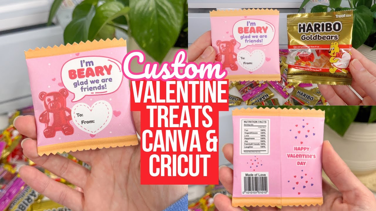 CUSTOM TREAT BAG TUTORIAL | DIY CLASSROOM VALENTINES WITH CANVA & CRICUT