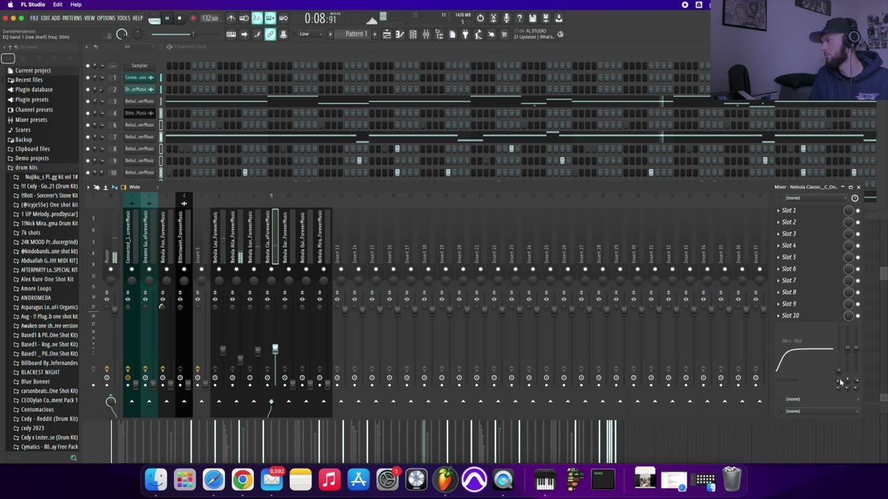 Making an Acoustic Guitar Trap Beat for Gunna using the Nebula Multi Kit  | Online Forever S4 Vol.26