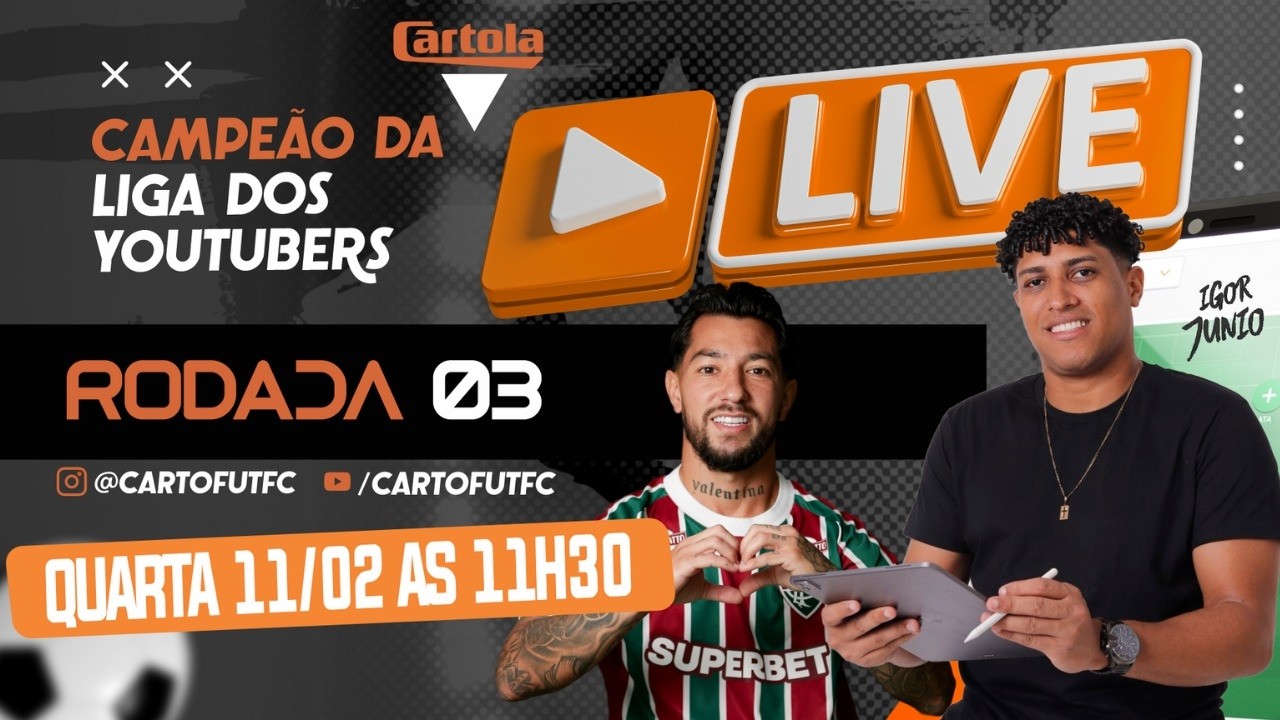 LIVE COMPLETA RODADA 03 - DUAS MITADAS EM DUAS RODADA - ESCALA 10 DE VOLTA - ESTAMOS VOANDO