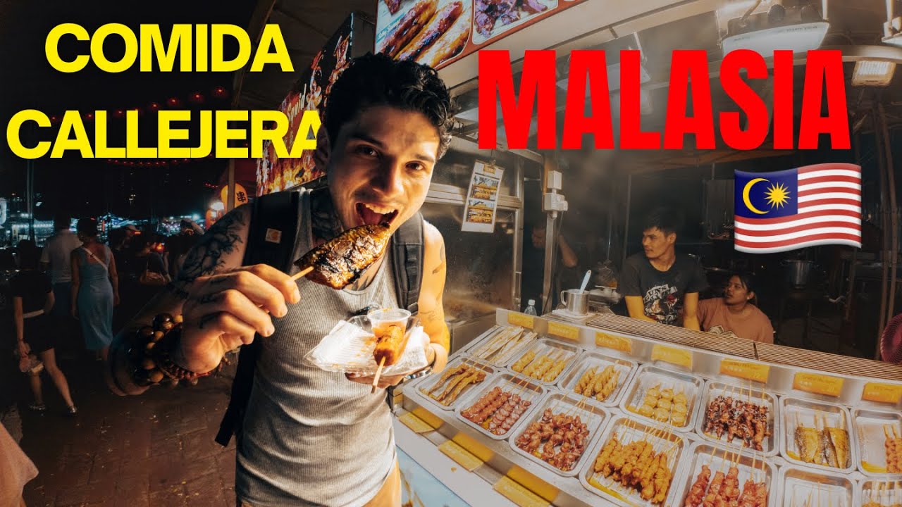 Comida CALLEJERA en MALASIA  🇲🇾 | Esto Fue lo que MÁS me Sorprendió