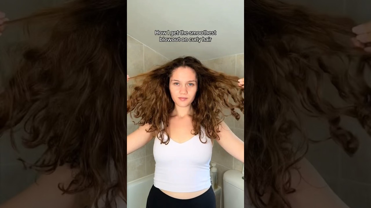 How 2 get the smoothest blowout on my curly hair‼️#haircare #curlyhair #blowout #straighthair #curls