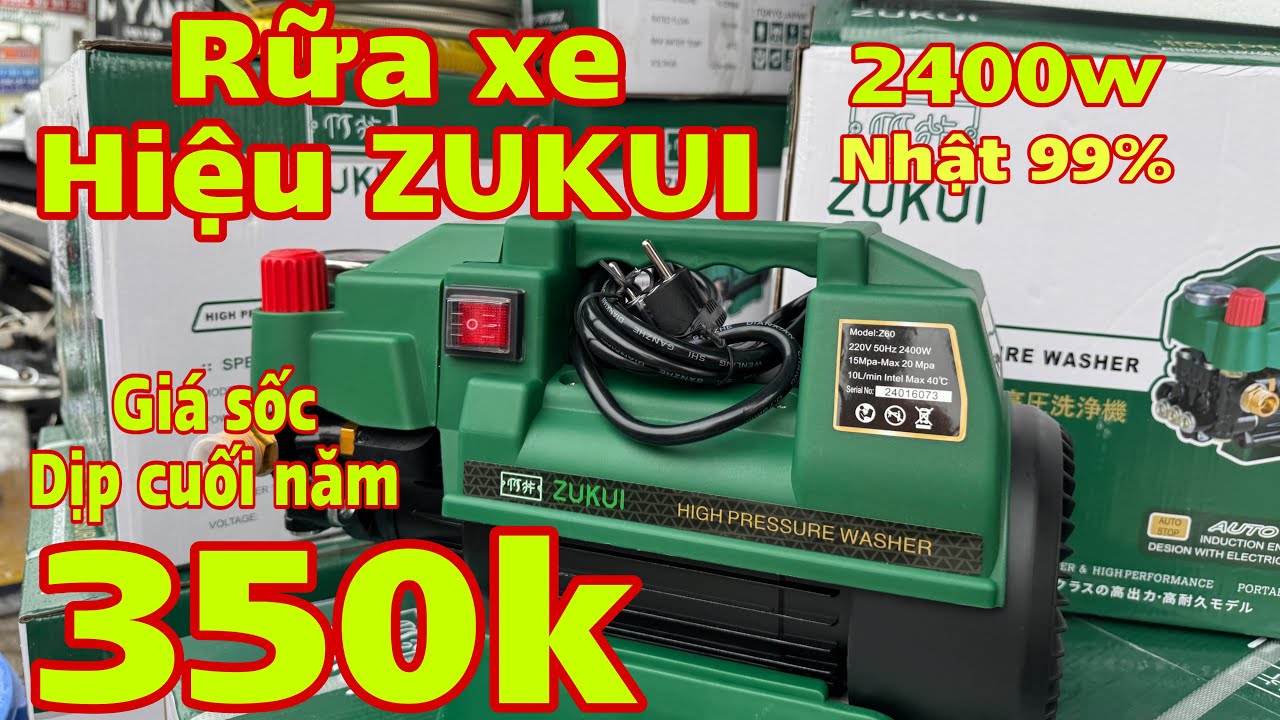🔴🔴 máy rữa xe mini Nhật ZUKUI 2400w Chinh hãng Nhật dây 15m bh 12 tháng giá rẻ nhất miền nam. ..