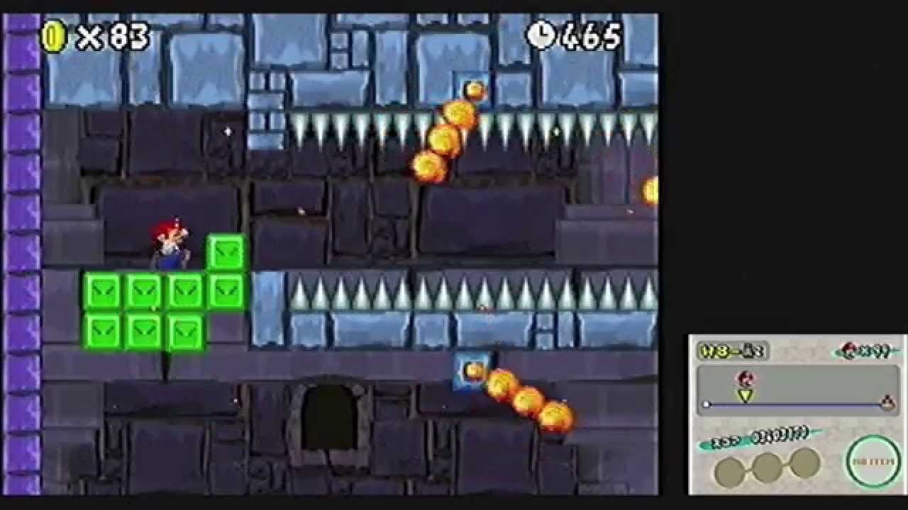 Newスーパーマリオブラザーズ(DS)-80「ワールド8 W8-塔2 最後の難関！スネークブロックの塔」