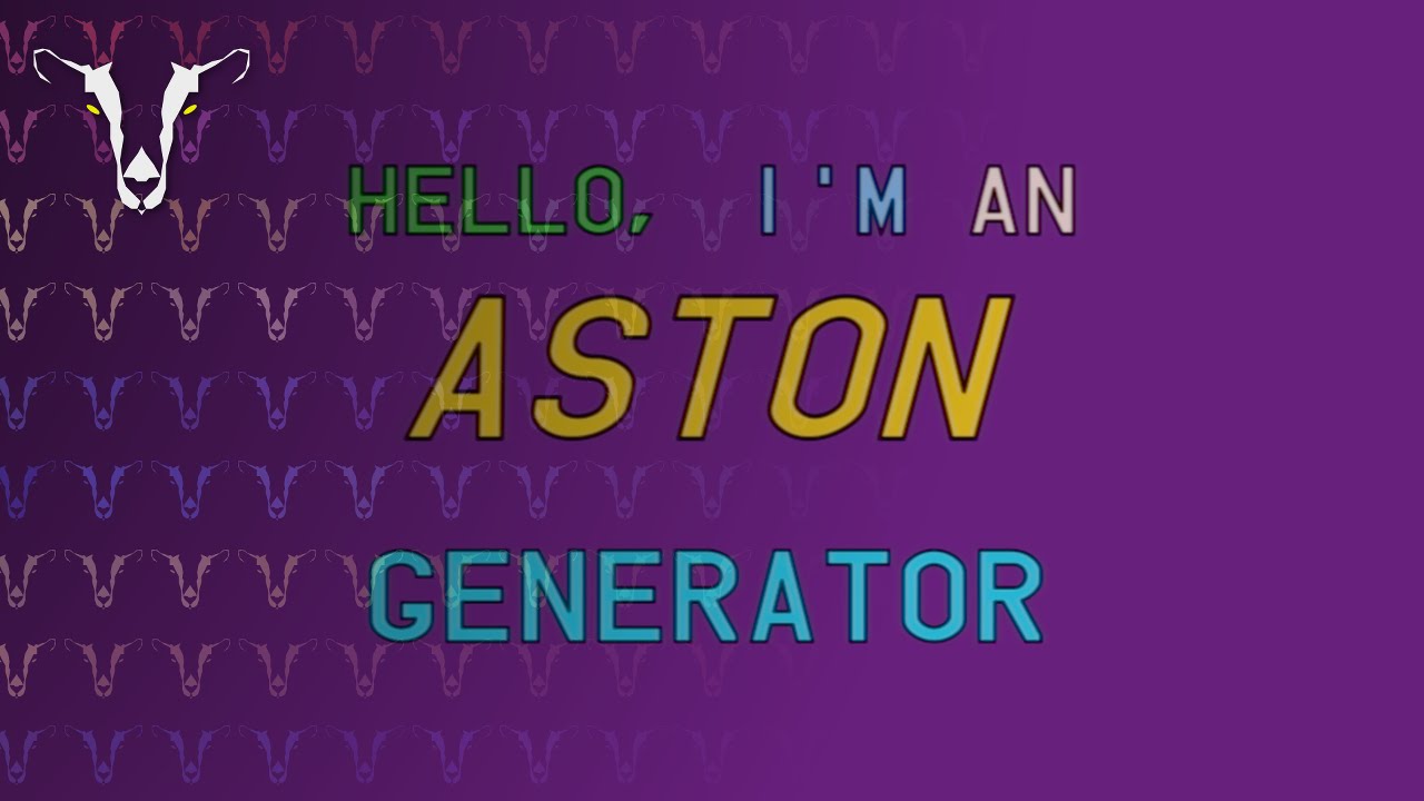 Aston 1 Character Generator Font Demo