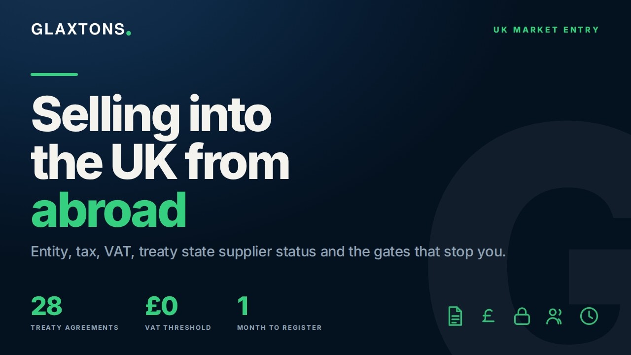 Entering the UK Market: What Overseas Businesses Get Wrong About Tax, VAT and Public Contracts