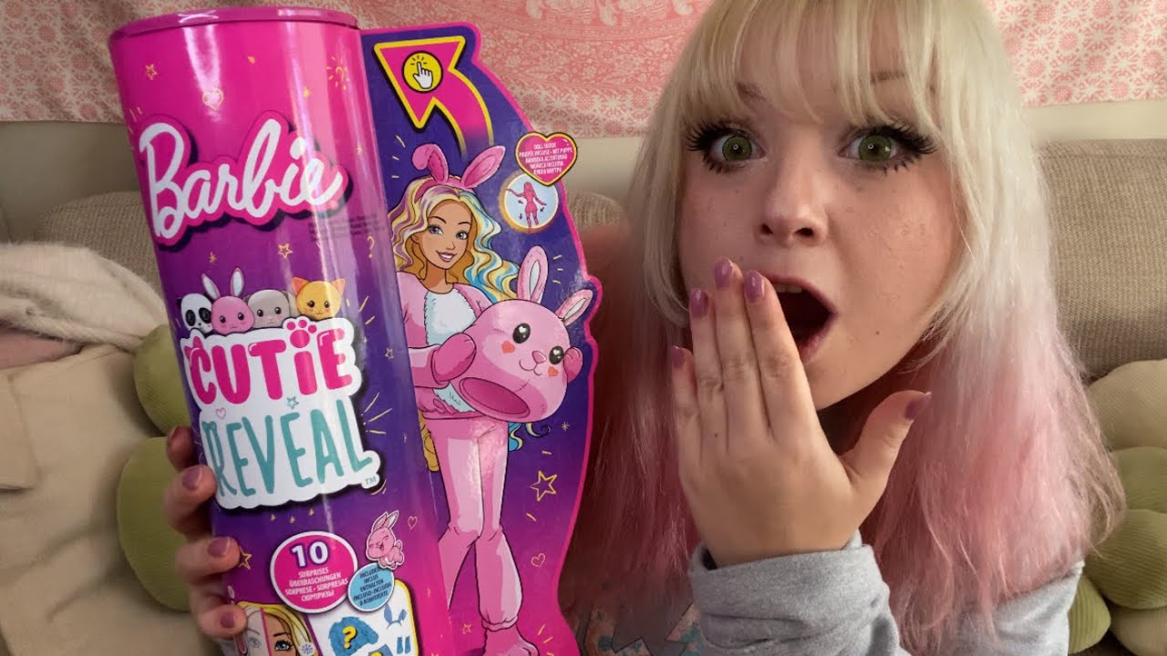 Unboxing the cutest BARBIE 💗 cutie reveal pink bunny 🐰