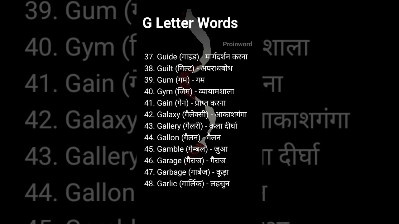 G se word – Learn English Words Easily! | English Word Practice