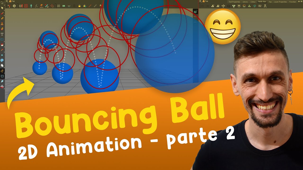 TOON BOOM HARMONY |  Tutorial BOUNCING BALL Animation - (PARTE 2)