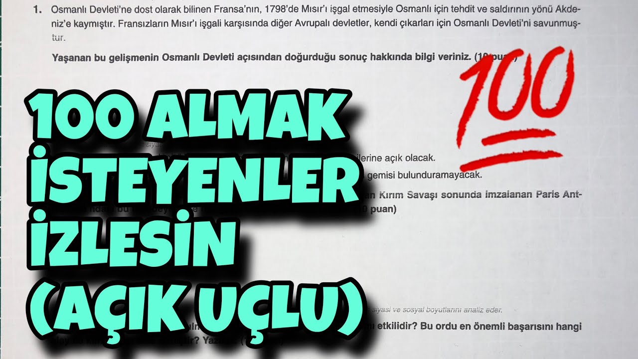 11.Sınıf Tarih 2.Dönem 1.Yazılı