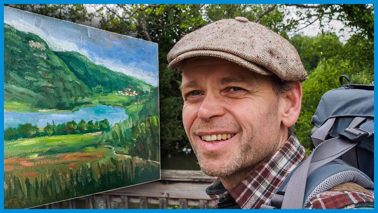 30 km Wanderung von Lauf zum Happburger Stausee - Plein Air Malerei
