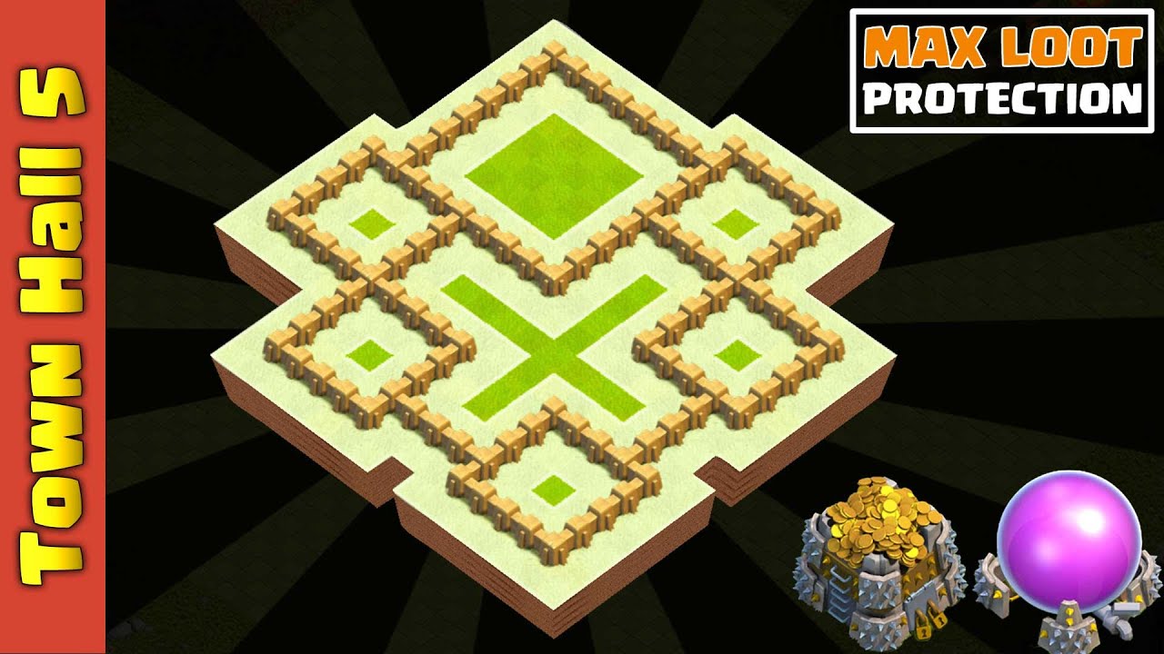 The ULTIMATE TH5 Base for MAX Loot Protection!