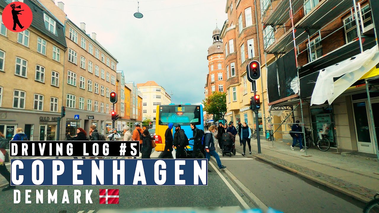Driving in COPENHAGEN, Denmark - Rush hour [ 4k 60 fps]