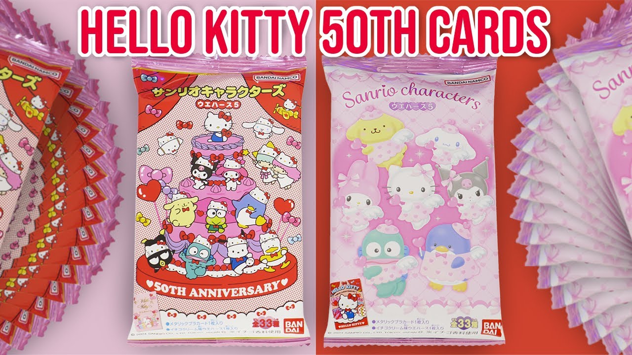 HELLO KITTY 50TH! 40 Sanrio Wafer Card Blind Bags!