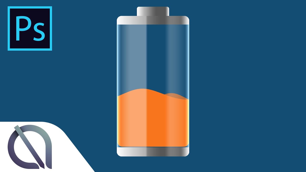 How to make Battery is low (illustration) - Tutorial - Photoshop