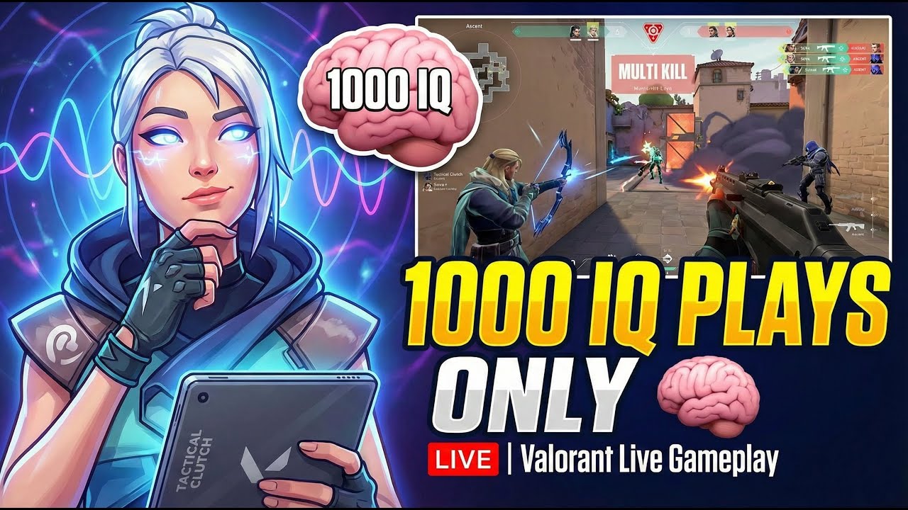 1000 IQ PLAYS ONLY 🧠 | Valorant Live Gameplay